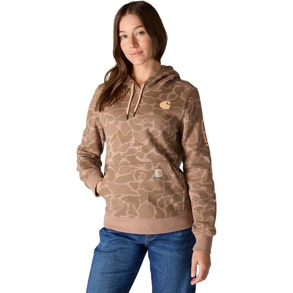Carhartt Tops - Carhartt Relaxed Fit Midweight Logo Sleeve Graphic Camo Sweatshirt Womens S